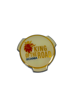 Эмблема Scania/Пластик (Желтый) king of the road/SA003